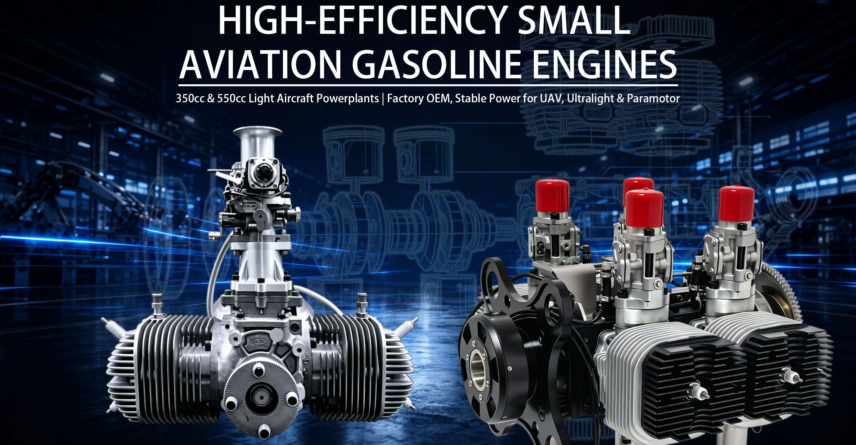 350CC UAV gasoline engine